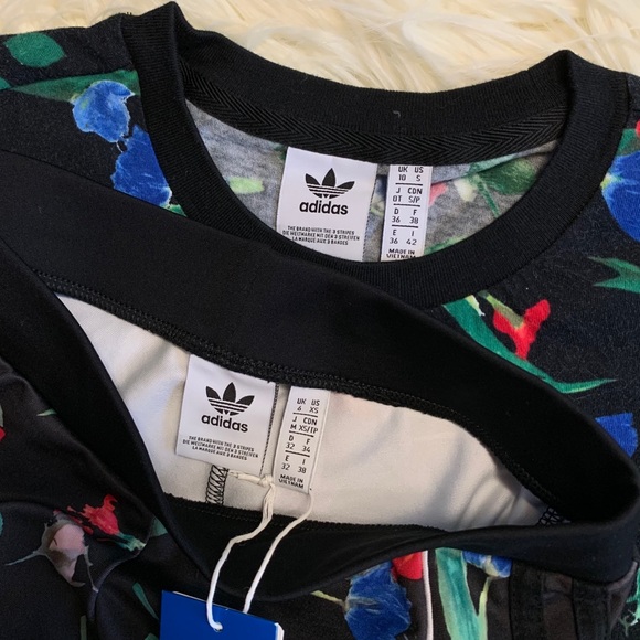 Adidas Bellista Allover Print Floral Set - Picture 4 of 6